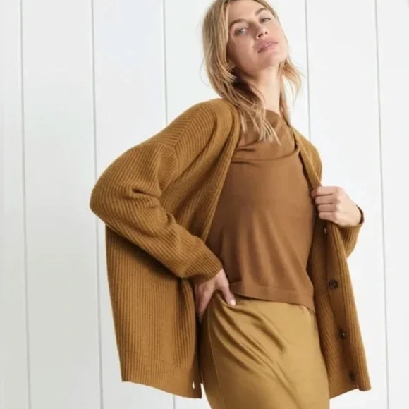 Jenni Kayne bronze cashmere cocoon Cardigan
